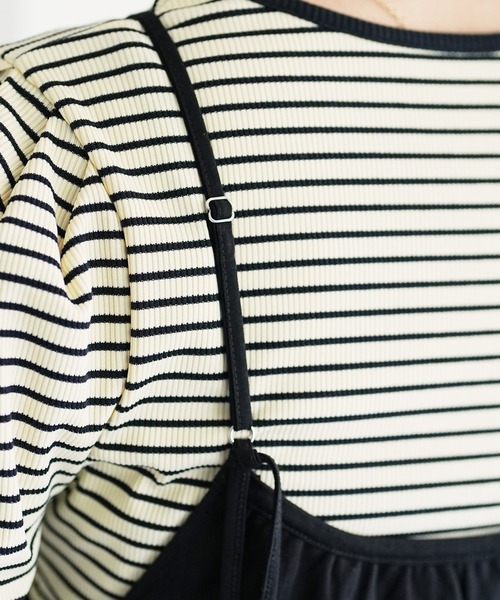 DISCOAT（ディスコート）の「ギャザーキャミカットワンピース（ワンピース・レディース・ブラック/ブルー・FREE）」の14枚目の写真