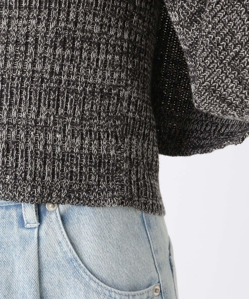 Heather（ヘザー）の「ボレロSETキャミニット2P　189222（アンサンブル・レディース・チャコールグレー/オフホワイト/ブルー・FREE）」の6枚目の写真