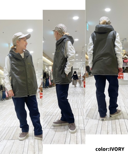GREEN BOWL(グリーンボウル)の「GREEN BOWL 2WayCoat×Nylon Reversible Vest(その他アウター・メンズ・アイボリー/ライトブラウン・L/M)」の18枚目の写真