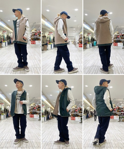 GREEN BOWL(グリーンボウル)の「GREEN BOWL 2WayCoat×Nylon Reversible Vest(その他アウター・メンズ・アイボリー/ライトブラウン・L/M)」の19枚目の写真