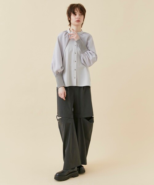 CITY TOKYO(シティトウキョウ)の「ポイントスリーブオープンブラウス(シャツ/ブラウス・レディース・ベージュ/ブラック・FREE)」の16枚目の写真