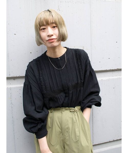 Ungrid(アングリッド)の「コットンタックボリュームブラウス(シャツ/ブラウス・レディース・ブラック/オフホワイト/オレンジ・FREE)」の3枚目の写真