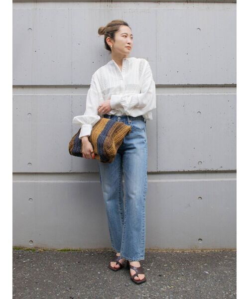 Ungrid(アングリッド)の「コットンタックボリュームブラウス(シャツ/ブラウス・レディース・ブラック/オフホワイト/オレンジ・FREE)」の7枚目の写真