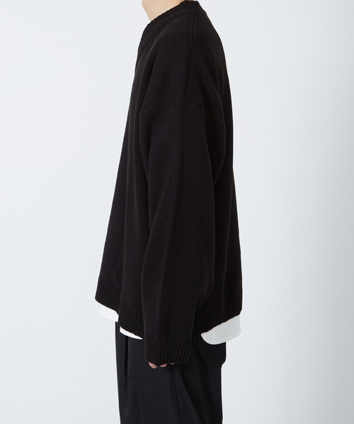 improves（インプローブス）の「サイドスリット Vネック ニットセーター（ニット/セーター・メンズ・ブラック/ライトブルー/カーキ・FREE）」の5枚目の写真