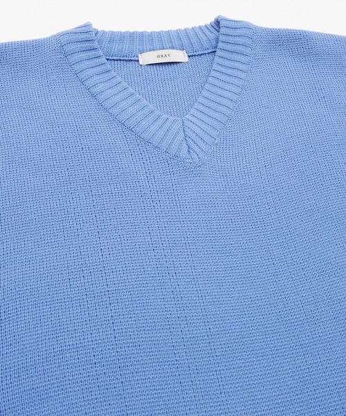 improves（インプローブス）の「サイドスリット Vネック ニットセーター（ニット/セーター・メンズ・ブラック/ライトブルー/カーキ・FREE）」の14枚目の写真