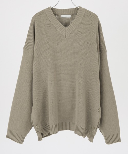 improves（インプローブス）の「サイドスリット Vネック ニットセーター（ニット/セーター・メンズ・ブラック/ライトブルー/カーキ・FREE）」の18枚目の写真