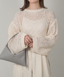Amiur | pale tone mesh pullover(ニット/セーター)