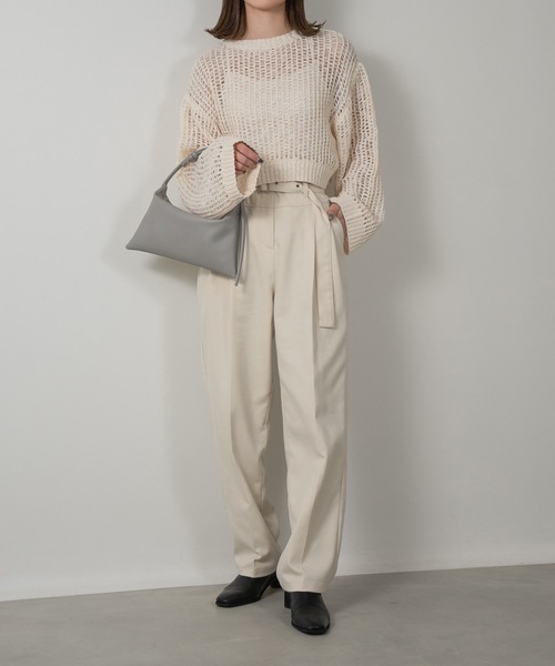 Amiur(エミレ)の「pale tone mesh pullover(ニット/セーター・レディース・アイボリー/ピンク系・FREE)」の22枚目の写真