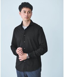 green label relaxing | 【WEB限定】JUST fit シルケット カット 長袖 シャツ -抗菌-(シャツ/ブラウス)