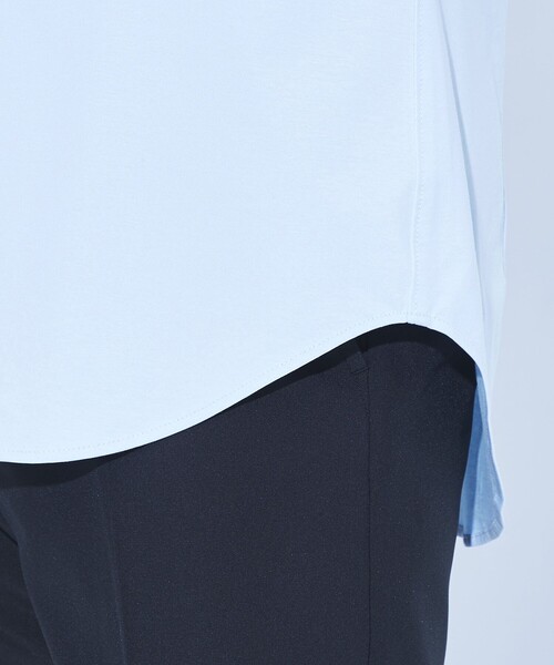 green label relaxing（グリーンレーベルリラクシング）の「JUST fit シルケット カット 長袖 シャツ -抗菌-（シャツ/ブラウス・メンズ・オフホワイト/ブラック/ネイビー/ライトブルー・S/M/L/XL）」の20枚目の写真