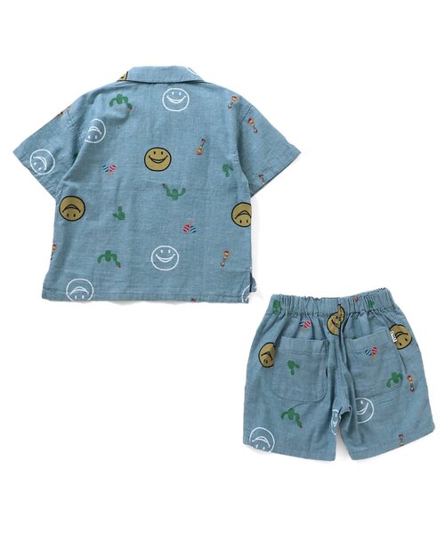 F.O.KIDS（エフオーキッズ）の「FOスマイル総柄セットアップ（セットアップ・キッズ・ベージュ/チャコール/サックスブルー・80/120/130/140/90/100/95/110）」の16枚目の写真