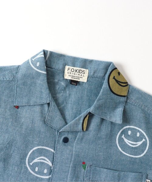 F.O.KIDS（エフオーキッズ）の「FOスマイル総柄セットアップ（セットアップ・キッズ・ベージュ/チャコール/サックスブルー・80/120/130/140/90/100/95/110）」の17枚目の写真