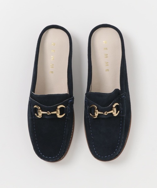 REMME(レメ)の「『別注』REMME×DOORS モカシンスリッパ(その他シューズ・レディース・ネイビー/ベージュ・37/38/36)」の7枚目の写真