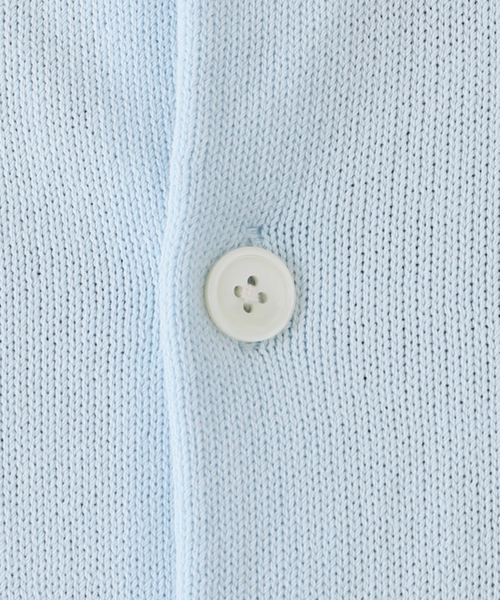 EDIFICE LA BOUCLE（エディフィスラブークル）の「【LA BOUCLE / ラブークル】コットン ニット クルーネック カーディガン（カーディガン/ボレロ・メンズ・ホワイト/ブラック/サックスブルー・1/2）」の11枚目の写真
