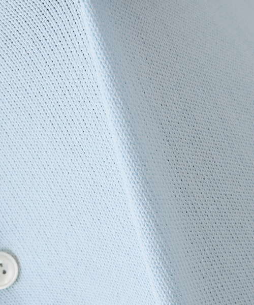 EDIFICE LA BOUCLE（エディフィスラブークル）の「【LA BOUCLE / ラブークル】コットン ニット クルーネック カーディガン（カーディガン/ボレロ・メンズ・ホワイト/ブラック/サックスブルー・1/2）」の9枚目の写真