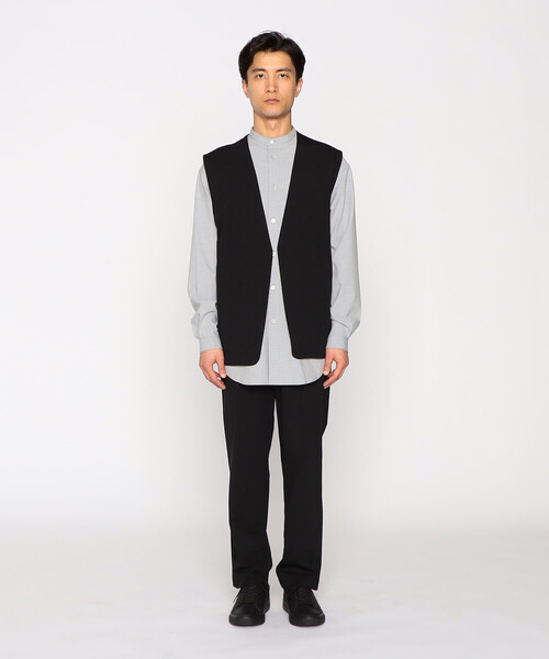 COMME CA ISM（コムサイズム）の「ウォッシャブル イージーケア 軽量 ラペルレス ジレ（ベスト・メンズ・ブラック/グリーン系その他・MEDIUM/LARGE）」の12枚目の写真