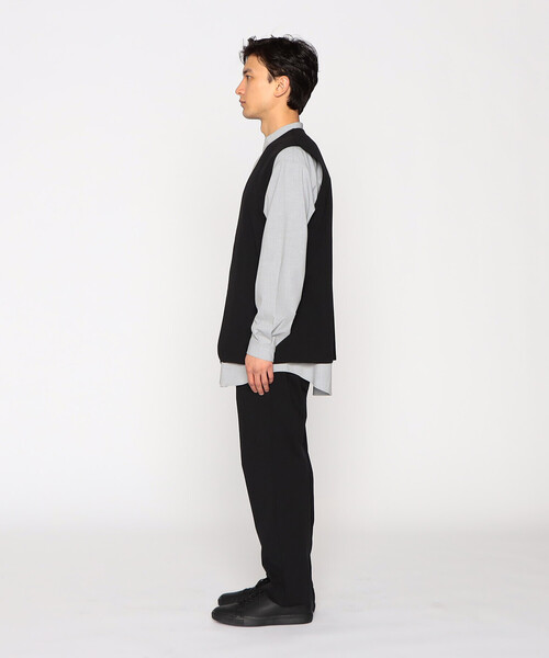 COMME CA ISM（コムサイズム）の「ウォッシャブル イージーケア 軽量 ラペルレス ジレ（ベスト・メンズ・ブラック/グリーン系その他・MEDIUM/LARGE）」の14枚目の写真