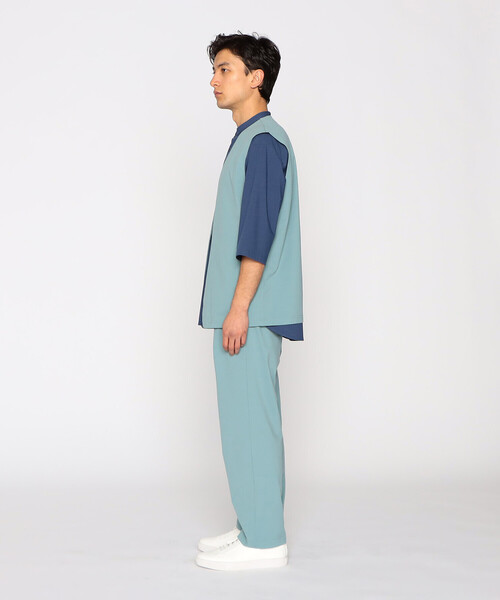 COMME CA ISM（コムサイズム）の「ウォッシャブル イージーケア 軽量 ラペルレス ジレ（ベスト・メンズ・ブラック/グリーン系その他・MEDIUM/LARGE）」の17枚目の写真