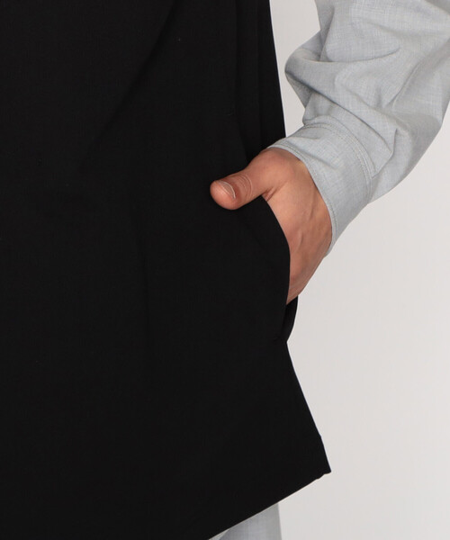 COMME CA ISM（コムサイズム）の「ウォッシャブル イージーケア 軽量 ラペルレス ジレ（ベスト・メンズ・ブラック/グリーン系その他・MEDIUM/LARGE）」の9枚目の写真