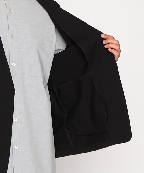 COMME CA ISM（コムサイズム）の「ウォッシャブル イージーケア 軽量 ラペルレス ジレ（ベスト・メンズ・ブラック/グリーン系その他・MEDIUM/LARGE）」の11枚目の写真