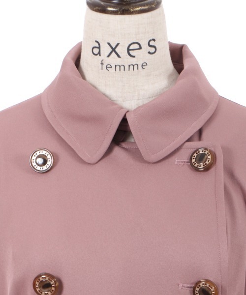axes femme(アクシーズファム)の「プリーツトレンチコート(トレンチコート・レディース・ピンク/ブラック/キナリ・FREE)」の21枚目の写真