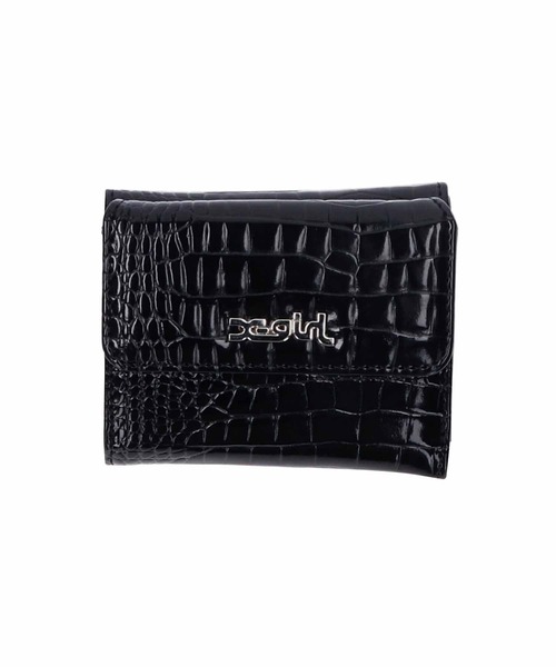X-girl（エックスガール）の「FAUX CROC MINI WALLET（財布・レディース・フューシャピンク/ブラック/ライトブルー・ONE SIZE）」の2枚目の写真