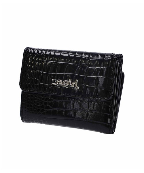 X-girl（エックスガール）の「FAUX CROC MINI WALLET（財布・レディース・フューシャピンク/ブラック/ライトブルー・ONE SIZE）」の5枚目の写真
