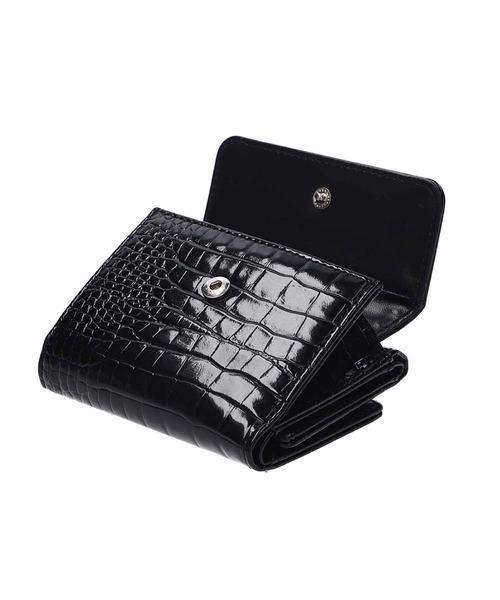X-girl（エックスガール）の「FAUX CROC MINI WALLET（財布・レディース・フューシャピンク/ブラック/ライトブルー・ONE SIZE）」の6枚目の写真