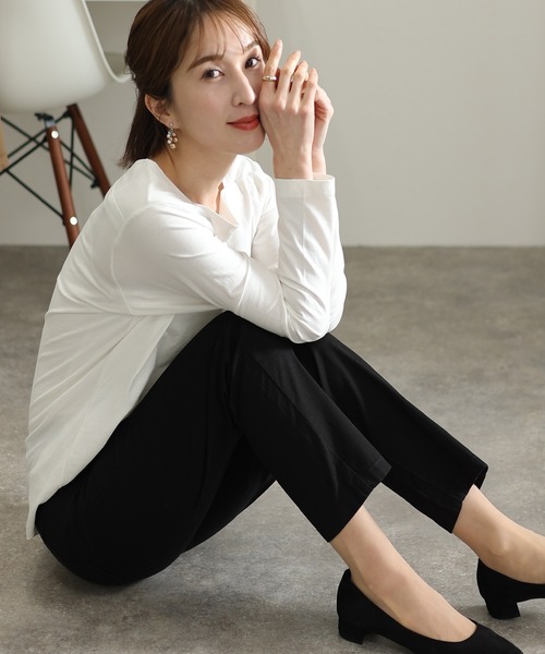 ElegChic(エレグシック)の「ハイライズテーパードパンツ(その他パンツ・レディース・カーキ/ブラック/ベージュ・M/L/XL/3L/4L)」の2枚目の写真