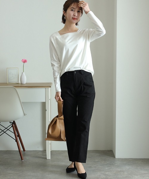 ElegChic(エレグシック)の「ハイライズテーパードパンツ(その他パンツ・レディース・カーキ/ブラック/ベージュ・M/L/XL/3L/4L)」の7枚目の写真
