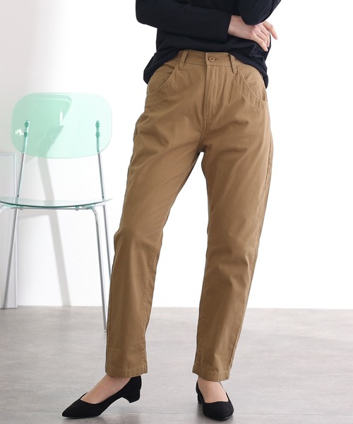 ElegChic(エレグシック)の「ハイライズテーパードパンツ(その他パンツ・レディース・カーキ/ブラック/ベージュ・M/L/XL/3L/4L)」の8枚目の写真