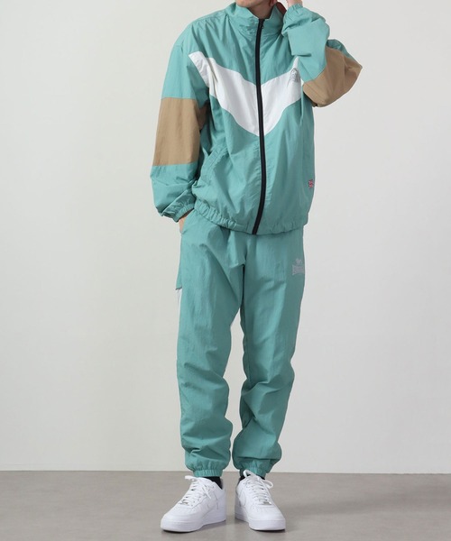 LONSDALE（ロンズデール）の「LONSDALE 裏メッシュ ナイロン ワッシャー ジャンパー 切替 トラックジャケット（ナイロンジャケット・メンズ・ベージュ/グリーン系その他/オフホワイト・M/LL/L）」の10枚目の写真