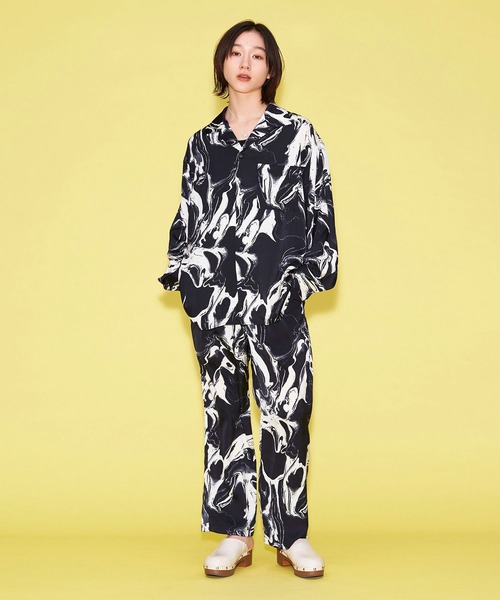 FOREVER 21（フォーエバー トゥエンティーワン）の「【MODE】マーブル柄パンツ（その他パンツ・レディース・ブラック/ホワイト・SMALL/MEDIUM）」の7枚目の写真