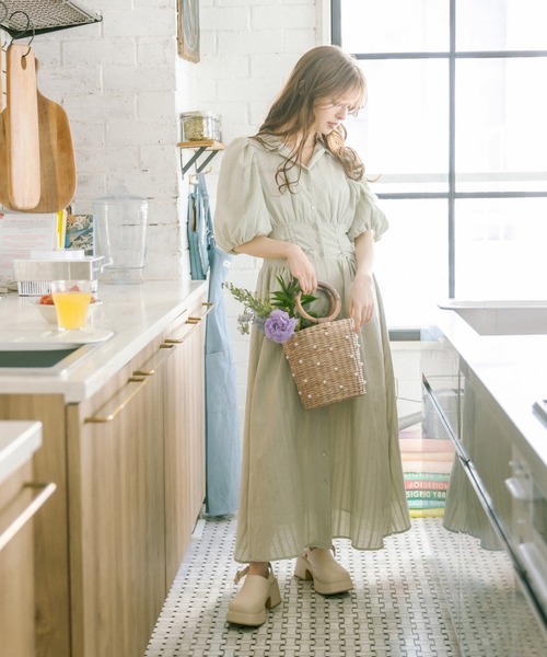 OLIVE des OLIVE(オリーブデオリーブ)の「パール付雑材バッグ 1031120010(かごバッグ・レディース・ベージュ/ブラック・FREE)」の13枚目の写真