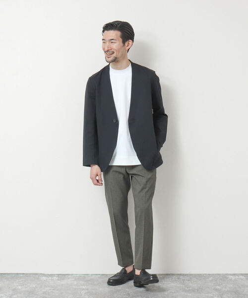 NOLLEY'S goodman(ノーリーズグッドマン)の「36Gモクロディ ノーカラージャケット(ノーカラージャケット・メンズ・ネイビー/グレー・L/M/S)」の7枚目の写真