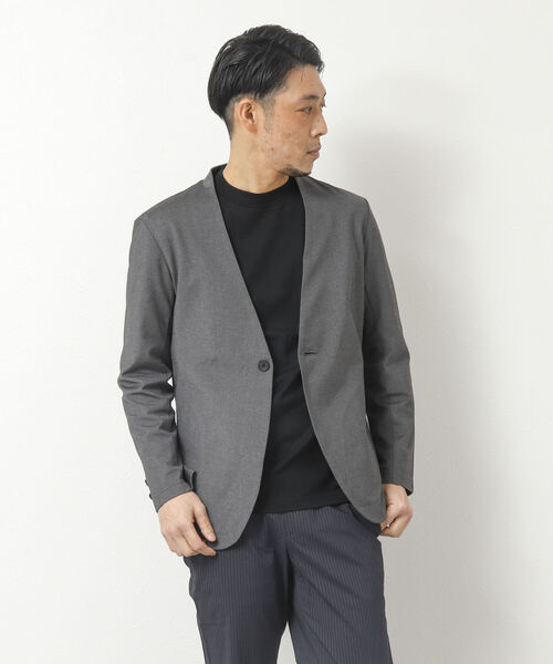 NOLLEY'S goodman(ノーリーズグッドマン)の「36Gモクロディ ノーカラージャケット(ノーカラージャケット・メンズ・ネイビー/グレー・L/M/S)」の13枚目の写真