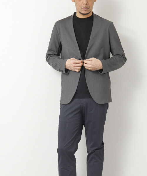 NOLLEY'S goodman(ノーリーズグッドマン)の「36Gモクロディ ノーカラージャケット(ノーカラージャケット・メンズ・ネイビー/グレー・L/M/S)」の19枚目の写真