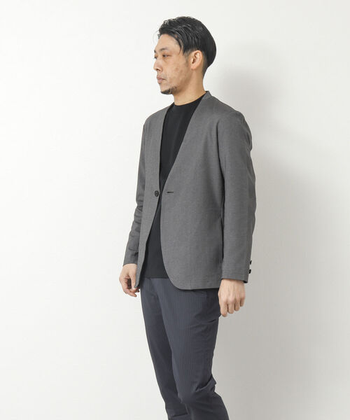 NOLLEY'S goodman(ノーリーズグッドマン)の「36Gモクロディ ノーカラージャケット(ノーカラージャケット・メンズ・ネイビー/グレー・L/M/S)」の16枚目の写真