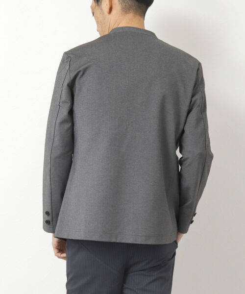 NOLLEY'S goodman(ノーリーズグッドマン)の「36Gモクロディ ノーカラージャケット(ノーカラージャケット・メンズ・ネイビー/グレー・L/M/S)」の4枚目の写真