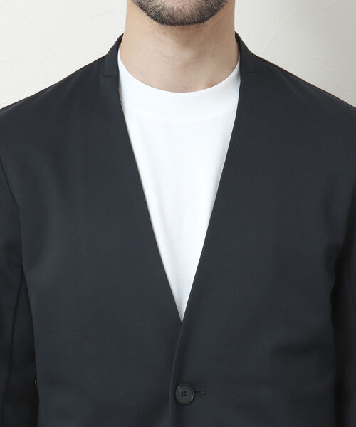 NOLLEY'S goodman(ノーリーズグッドマン)の「36Gモクロディ ノーカラージャケット(ノーカラージャケット・メンズ・ネイビー/グレー・L/M/S)」の17枚目の写真