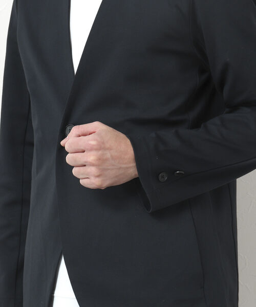 NOLLEY'S goodman(ノーリーズグッドマン)の「36Gモクロディ ノーカラージャケット(ノーカラージャケット・メンズ・ネイビー/グレー・L/M/S)」の5枚目の写真