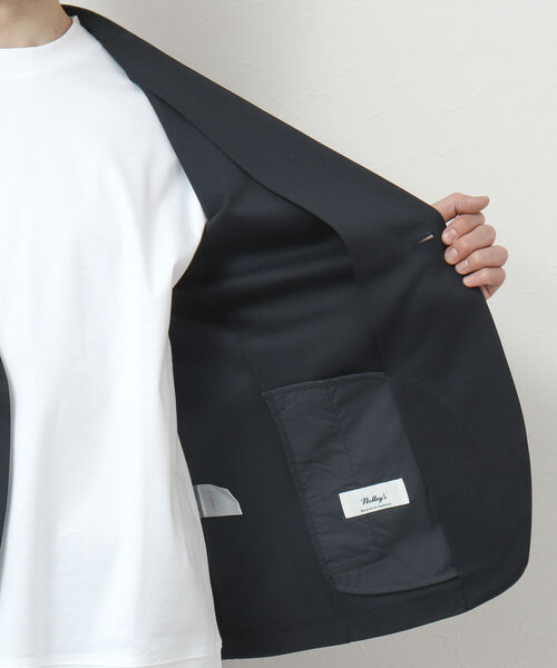 NOLLEY'S goodman(ノーリーズグッドマン)の「36Gモクロディ ノーカラージャケット(ノーカラージャケット・メンズ・ネイビー/グレー・L/M/S)」の6枚目の写真