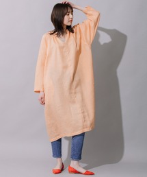 Munich | 60sライトフレンチリネンギャザーワンピース(ワンピース)