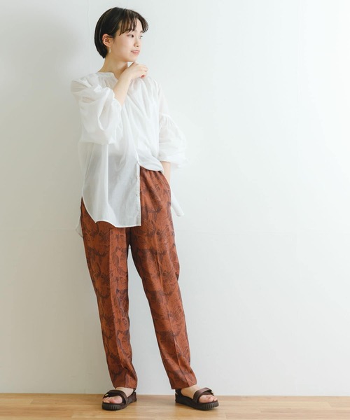 URBAN RESEARCH(アーバンリサーチ)の「リーフJQイージーパンツ(その他パンツ・レディース・グレー系その他/オレンジ系その他・36/38)」の6枚目の写真