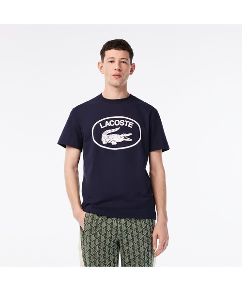 LACOSTE(ラコステ)の「トーンオントーン ラコステグラフィック Tシャツ(Tシャツ/カットソー・メンズ・ブルー系その他/グリーン/レッド・4/3/5/2)」の3枚目の写真
