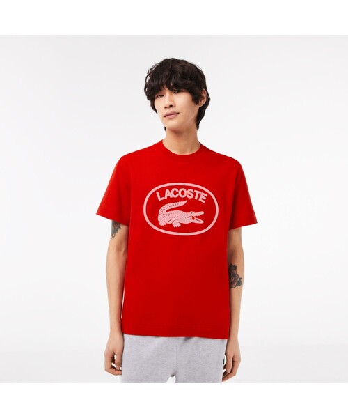 LACOSTE(ラコステ)の「トーンオントーン ラコステグラフィック Tシャツ(Tシャツ/カットソー・メンズ・ブルー系その他/グリーン/レッド・4/3/5/2)」の1枚目の写真