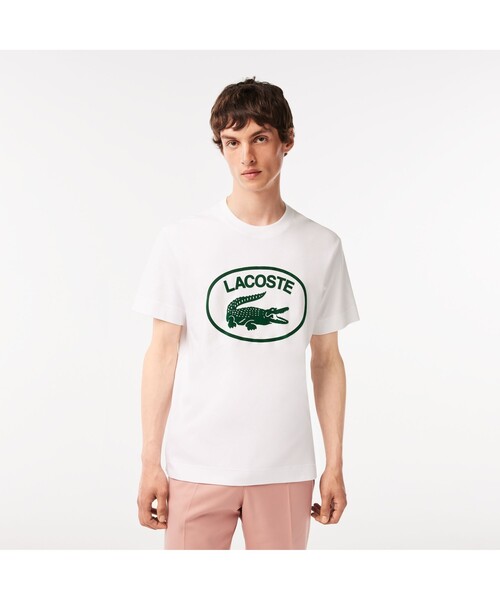 LACOSTE(ラコステ)の「トーンオントーン ラコステグラフィック Tシャツ(Tシャツ/カットソー・メンズ・ブルー系その他/グリーン/レッド・4/3/5/2)」の2枚目の写真