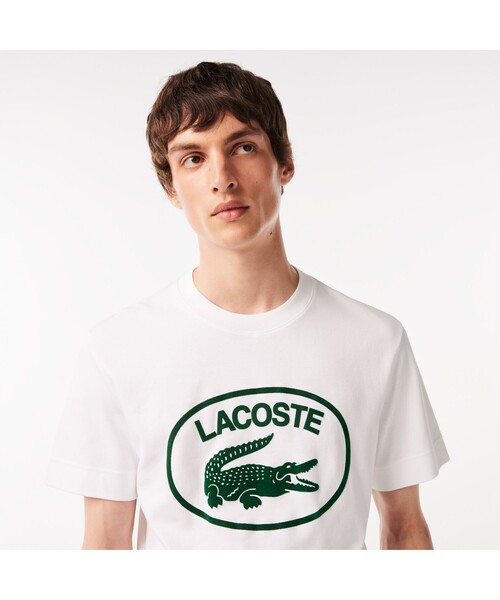LACOSTE(ラコステ)の「トーンオントーン ラコステグラフィック Tシャツ(Tシャツ/カットソー・メンズ・ブルー系その他/グリーン/レッド・4/3/5/2)」の4枚目の写真