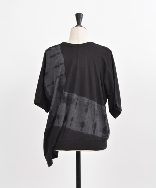 gomme（ゴム）の「タイダイ天竺（Tシャツ/カットソー・レディース・ブラック×グレー/ベージュ・MEDIUM）」の21枚目の写真