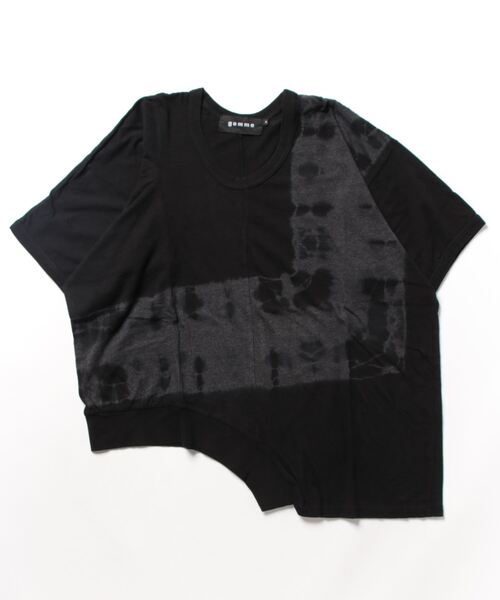 gomme（ゴム）の「タイダイ天竺（Tシャツ/カットソー・レディース・ブラック×グレー/ベージュ・MEDIUM）」の22枚目の写真